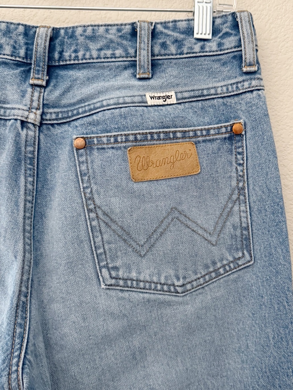 Wrangler Wanderer 622 Flare Bell Bottom Jeans 28 Denim Blue Western Boho 70s - Picture 11 of 13